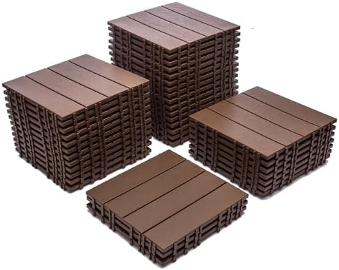 Interlocking Deck Tile – 68-Pack 11.42"x11.42" Plastic Flooring Tile, 61.60 - Image 2