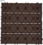 30 Pack Interlocking Deck Tiles 11.8"x11.8" Interlocking Patio Deck Tiles - Image 3