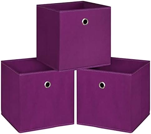 Foldable Storage Cubes Bins, 11 Inch Cloth Storage Cube Fabric Storage Box by NieEnjoy