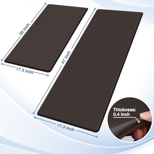 StepRite Kitchen Mats for Floor, 2-Piece Anti-Fatigue Rugs - Image 2