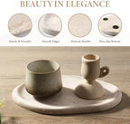Koville Luxurious Natural Marble Vanity Tray, Cloud Shape Serving Stone Key Tray - Image 2