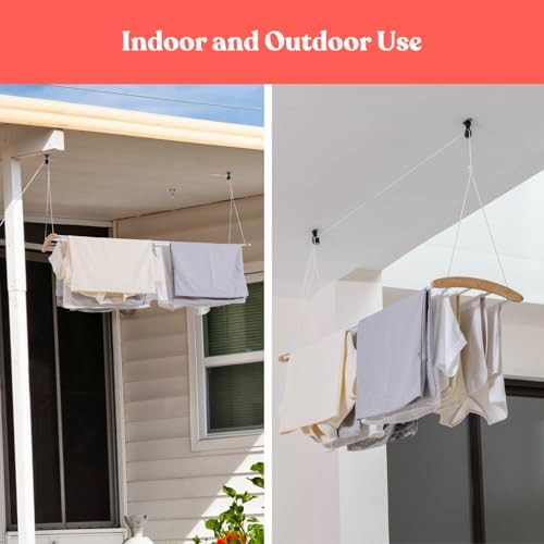 Ceiling Mounted Drying Racks for Laundry-Space-Saving Ceiling Clothes Drying - Image 4