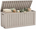 140 Gallon Outdoor Storage Box, Deck Box Waterproof, Toy Storage Bin by ATMELT