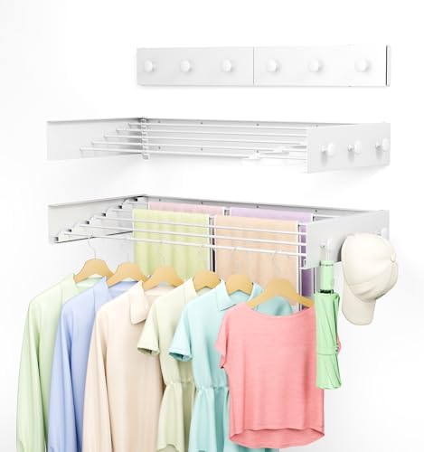 Collapsible Laundry Drying Rack Wall Mounted by CEHIFIA