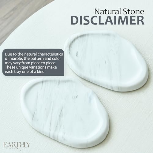 Natural Marble Trinket Tray – 9"x6" Cloud Shaped Decorative Dish - Image 6