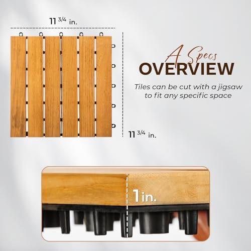 Idzo Interlocking Deck Tiles 9.6 SQFT - Image 5