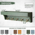 Rebee Vision Pine Wood Key Holder Wall Mount - Image 2