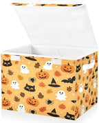 Bolaz Storage Bins with Lids and Handles, Halloween Seamless Pattern Design by Unknown