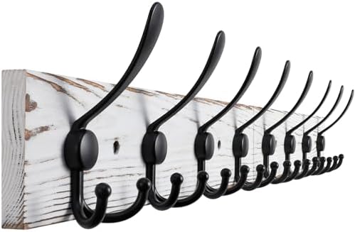 Kuhome 32.2'' Large Coat Rack Wall Mount Coat Hooks by Kuhome