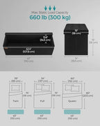 SONGMICS 43.3 Inches Storage Ottoman, Foldable Bench - Image 3