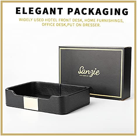 SANZIE Leather Tray Organizer, Valet Tray Key Bowl - Image 4