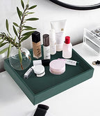 HofferRuffer Faux Leather Decorative Tray, Elegant Desktop Storage Organizer - Image 4