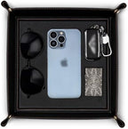 VLANDO Valet Tray, Foldable PU Leather Catchall Tray by VLANDO