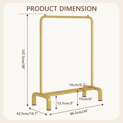 JIUYOTREE Garment Rack Clothing Clothes Rack - Image 3