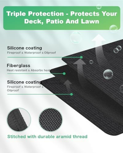 TAOMAND Large 76 x 52 inches Under Grill Mats - Image 2