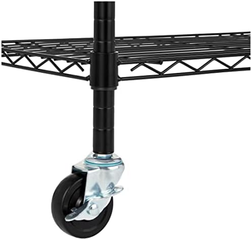 Amazon Basics 4-Shelf Heavy Duty Garage Shelving Storage Unit on 3" Wheel - Image 3