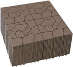 72 PCS Plastic Interlocking Deck Patio Tiles by Mapleyard
