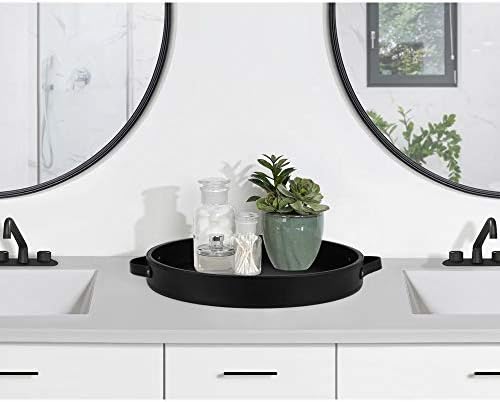 HofferRuffer PU Leather Round Serving Tray - Image 3