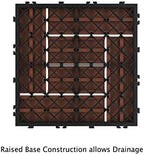Pure Garden 50-LG1190 Patio and Deck Tiles – Interlocking Criss-Cross Pattern - Image 5
