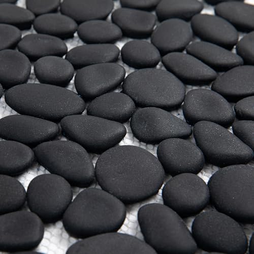 Lovdeco Pebble Tile Shower Floor, Mosaic Pebble Backsplash by Lovdeco