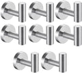 8 Pcs Silver Bathroom Towel Hook Robe Towel Hooks Coat Wall Hook Stainless by Homagic