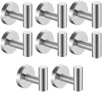 8 Pcs Silver Bathroom Towel Hook Robe Towel Hooks Coat Wall Hook Stainless by Homagic