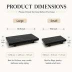 Black Marble Large Pedestal Tray - Image 3