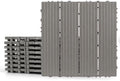 Plastic Interlocking Deck Tiles 9 Pack, 12in Waterproof Patio Flooring by FHWTY