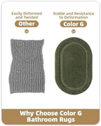 Color&Geometry Small Green Bathroom Rugs, Non Slip Shower Mat - Image 7