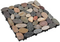 Pebble Tile, Natural Stone Paver Tile, Mountain Grey 4 Sheets by Soulscrafts