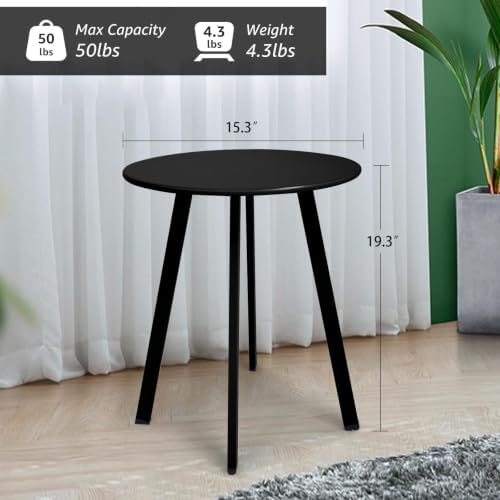 Meluvici Outdoor Side Table, Weather Resistant Patio Small Side Table Outdoor - Image 3