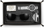 VLANDO Valet Tray for Men, Foldable PU Leather Catchall Tray by VLANDO