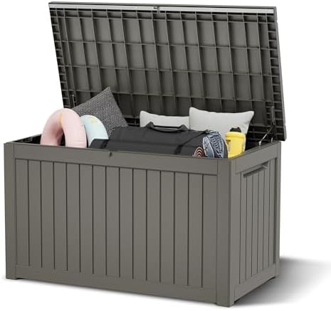 Outdoor Storage Box Waterproof, 280 Gallon Deck Box by WTFGO