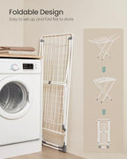 SONGMICS Clothes Drying Rack, Heavy Duty, 4 Gullwings - Image 4
