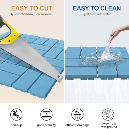 Goovilla Plastic Interlocking Deck Tiles, 36 Pack 12"x12" - Image 4