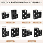 LUCKLIFE 8-Cube Storage Organizer, Modular Bookcase Shelf - Image 7