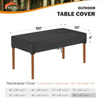 SUNICO Outdoor Table Covers Rectangle Waterproof - Image 2