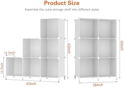 Stackable Closet Organizers and Storage 6 Cube Storage Organizer Closet - Image 3