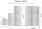 Stackable Closet Organizers and Storage 6 Cube Storage Organizer Closet - Image 3
