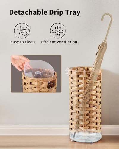 Rattan Umbrella Stand, Umbrella Holder - Image 4