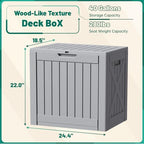 Devoko 40 Gallon Deck Box Lockable Outdoor Storage Box Waterproof - Image 7