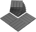 Patio Deck Tiles Waterproof and Non-Slip Interlocking Deck Tiles 44 Pack by Unknown