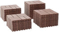 44 Pack Interlocking Deck Tiles, 12x12 Inch Modern Plastic Outdoor Flooring by Unknown