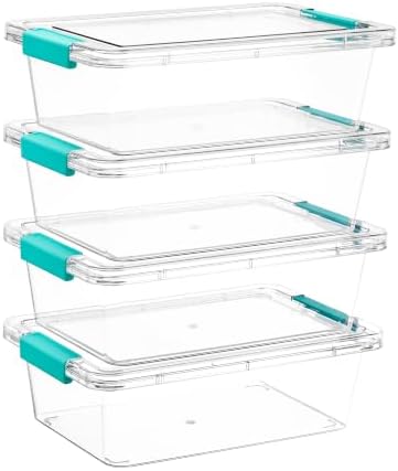 Vtopmart 4 Pack 3 Qt Clear Storage Bins by Vtopmart