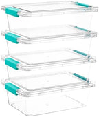 Vtopmart 4 Pack 3 Qt Clear Storage Bins by Vtopmart