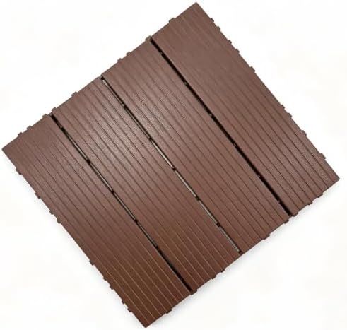 44 Pack Plastic Interlocking Deck Tiles, 12 x 12 Inch Waterproof Outdoor Floor - Image 2