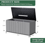 Outdoor Storage Shed, Resin Waterproof Storage Cabinet, Large Deck Box - Image 2