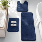 HUXMEYSON 3-Piece Memory Foam Bathroom Rug Set by HUXMEYSON