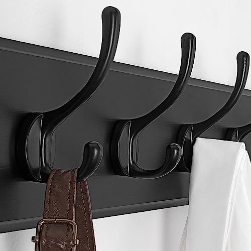 SKOLOO Rustic Wall Mounted Coat Rack, 10 Hooks, Solid Wood - Image 4