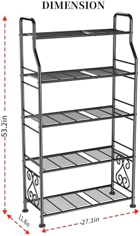 GIOTORENT Plant Stand Outdoor Indoor 5 Tier Metal Waterproof - Image 2